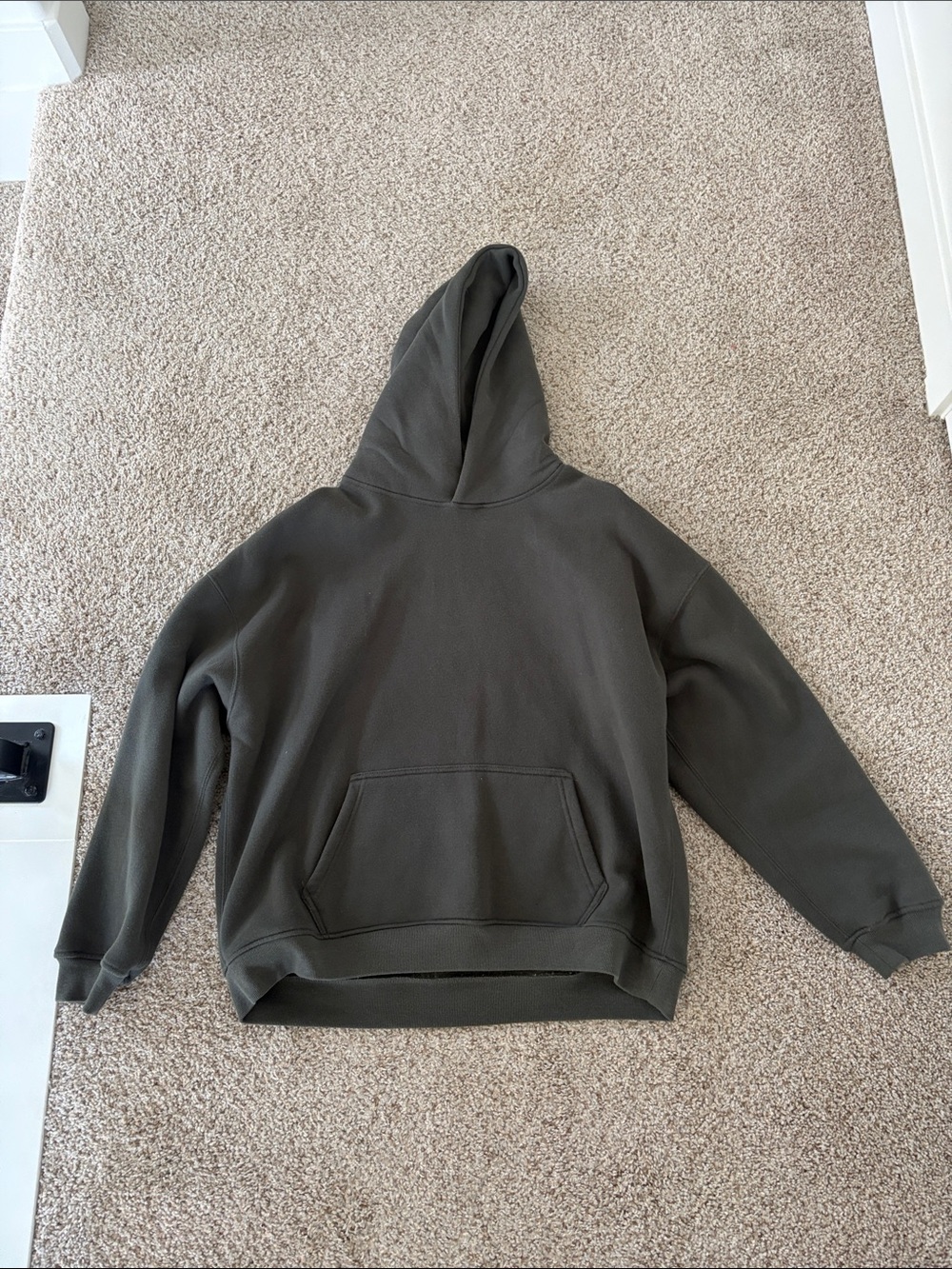 Brooklyn Cloth Dark Olive Pullover Hoodie with Kangaroo Pocket
